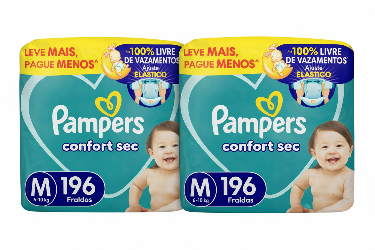 Fraldas Pampers Confort Sec - Tamanho M